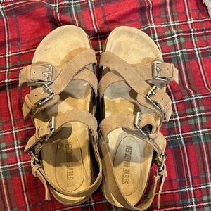 Steve Madden Tan Buckle Sandals